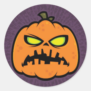 Pumpkin Zombie Ronde Sticker