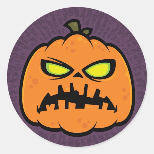 Pumpkin Zombie Ronde Sticker (Voorkant)