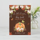 Pumpkin Zwangerschapsaankondiging Herfst Herfst Ba Aankondiging (Staand voorkant)