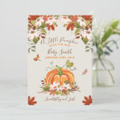 Pumpkin Zwangerschapsaankondiging Herfst Herfst Ba Aankondiging (Staand voorkant)