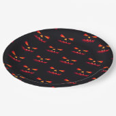 Pumpkin zwarte & oranje Halloween party Papieren Bordje (Gekanteld)