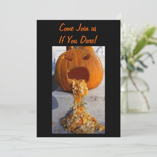 PUMPKING HALLOWEEN INVITE KAART (Staand voorkant)