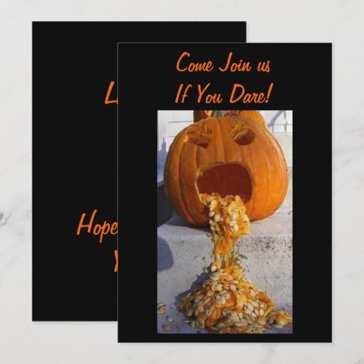 PUMPKING HALLOWEEN INVITE KAART (Voorkant / Achterkant)