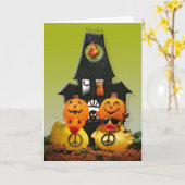 Pumpkinhead Family ("Trick or Peace!") Kaart (Gele Bloem)