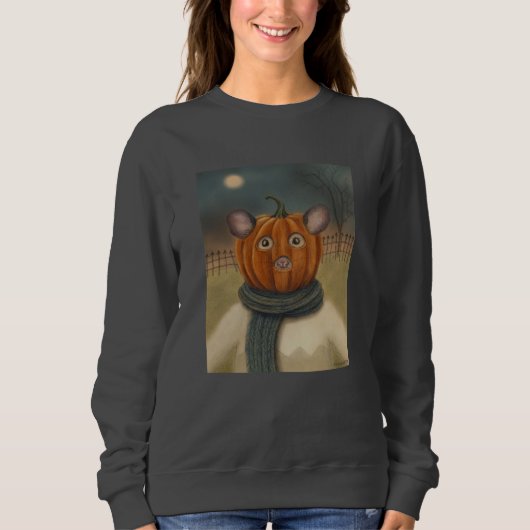 Pumpkinhead Mouse Halloween Sweatshirt (Voorkant)