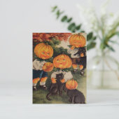 Pumpkinheads Black Cat ( Halloween Kaart) Briefkaart (Staand voorkant)