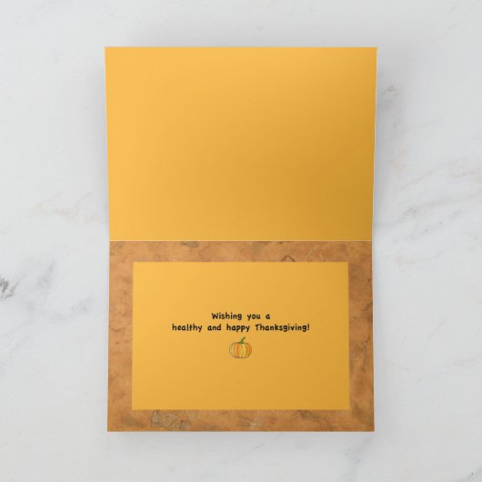 PumpkinPatch & BIG Pumpkin Thanksgiving Kaart (Binnen)