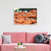 Pumpkins and Mums Autumn Harvest Photography Canvas Afdruk (Insitu (Woonkamer))