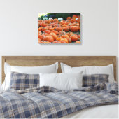 Pumpkins and Mums Autumn Harvest Photography Canvas Afdruk (Insitu (Slaapkamer))