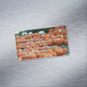 Pumpkins and Mums Autumn Harvest Photography Magnetisch Visitekaartje (Voorbeeld)