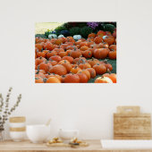 Pumpkins and Mums Autumn Harvest Photography Poster (Keuken)
