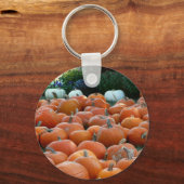 Pumpkins and Mums Autumn Harvest Photography Sleutelhanger (Achterkant)