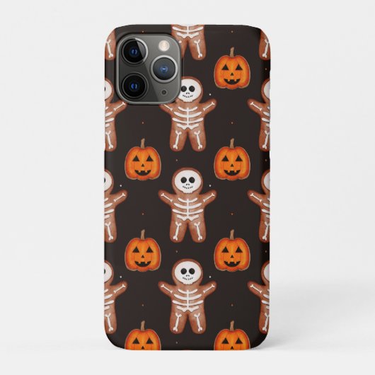 Pumpkins and Skeleton Gingerbread Halloween Design Case-Mate iPhone Case (Achterkant)