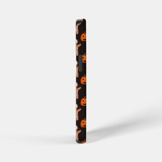 Pumpkins and Skeleton Gingerbread Halloween Design iPhone Hoesje (Rechterkant)