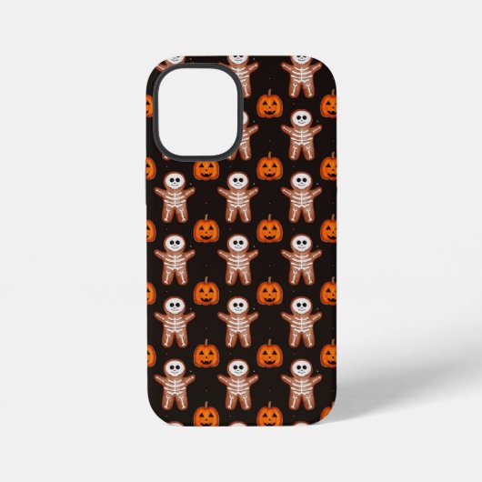 Pumpkins and Skeleton Gingerbread Halloween Design iPhone Hoesje (Achterkant)