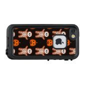 Pumpkins and Skeleton Gingerbread Halloween Design LifeProof iPhone Hoesje (Achterkant (horizontaal))