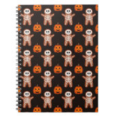 Pumpkins and Skeleton Gingerbread Halloween Design Notitieboek (Voorkant)