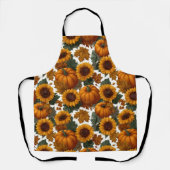 Pumpkins and Sunflowers Autumn Pattern Schort (Voorkant)
