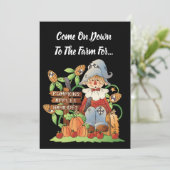 Pumpkins appels hayrides boerderij party call kaart (Staand voorkant)