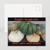 Pumpkins Autumn briefkaart (Voorkant / Achterkant)