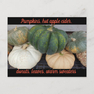 Pumpkins Autumn briefkaart