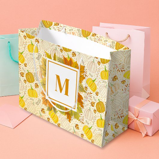 Pumpkins Autumn Fall Harvest Pattern Groot Cadeauzakje