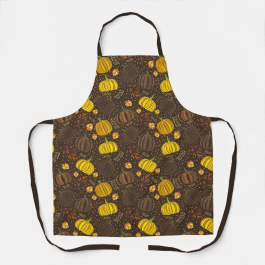 Pumpkins Autumn Fall Harvest Pattern Schort (Voorkant)