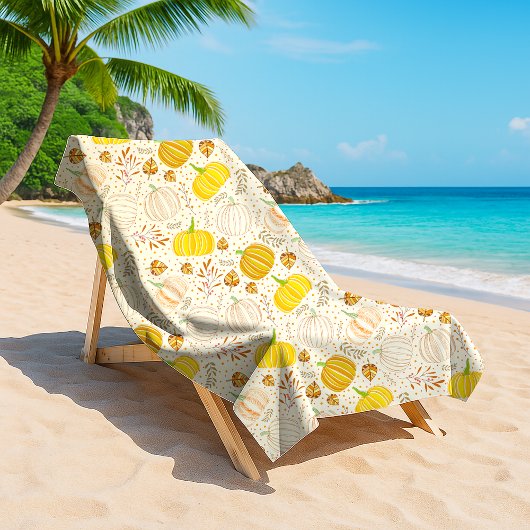 Pumpkins Autumn Fall Harvest Pattern Strandlaken