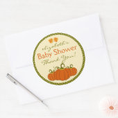Pumpkins Autumn Guest Favor Bedankt Ronde Sticker (Envelop)