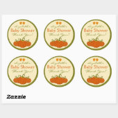 Pumpkins Autumn Guest Favor Bedankt Ronde Sticker (Vel)