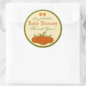 Pumpkins Autumn Guest Favor Bedankt Ronde Sticker (Tas)