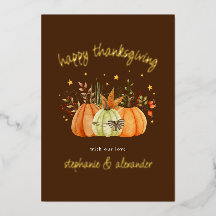 Pumpkins Autumn Happy Thanksgiving Brown