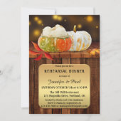 Pumpkins Autumn Rehearsal Dinner Invitation Kaart (Voorkant)