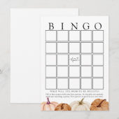 Pumpkins Baby shower Bingo Game Kaart (Voorkant / Achterkant)