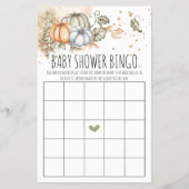 Pumpkins Baby shower Game Bingo Card Flyer (Voorkant)