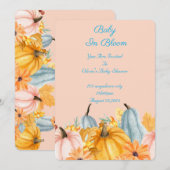 Pumpkins baby shower invitation kaart (Voorkant / Achterkant)