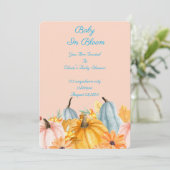 Pumpkins baby shower invitation kaart (Staand voorkant)