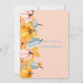 Pumpkins baby shower invitation kaart (Achterkant)