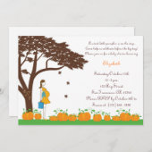 Pumpkins Baby Shower Invitations Kaart (Voorkant / Achterkant)