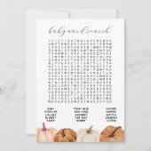 Pumpkins Baby Word Zoeken Game Kaart (Voorkant)