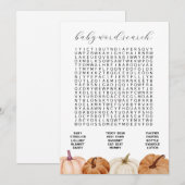 Pumpkins Baby Word Zoeken Game Kaart (Voorkant / Achterkant)