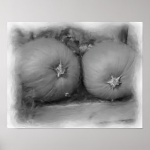 Pumpkins Black en White Art Natuur Print