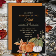 Pumpkins Black Friendsgiving Feast