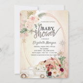 Pumpkins Boho Rozen, Truck Baby shower Kaart (Voorkant)