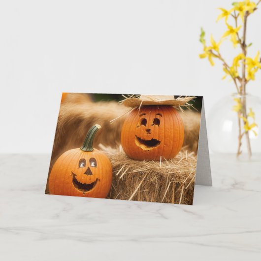 Pumpkins bruiloft Jubileum Kaart (Gele Bloem)