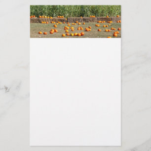 Pumpkins, Corn en Hay Autumn Fotografie Briefpapier