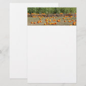 Pumpkins, Corn en Hay Autumn Fotografie Briefpapier (Voorkant / Achterkant)