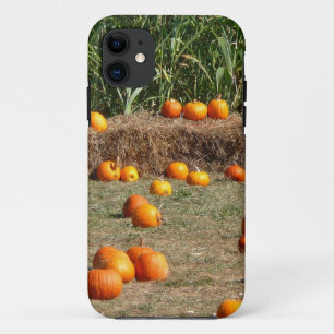 Pumpkins, Corn en Hay Autumn Fotografie iPhone 11 Hoesje