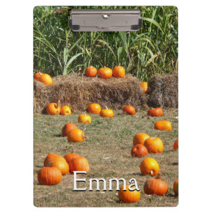 Pumpkins, Corn en Hay Autumn Fotografie Klembord