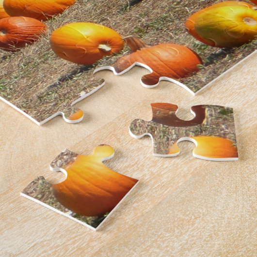 Pumpkins, Corn en Hay Autumn Fotografie Legpuzzel (Zijkant)